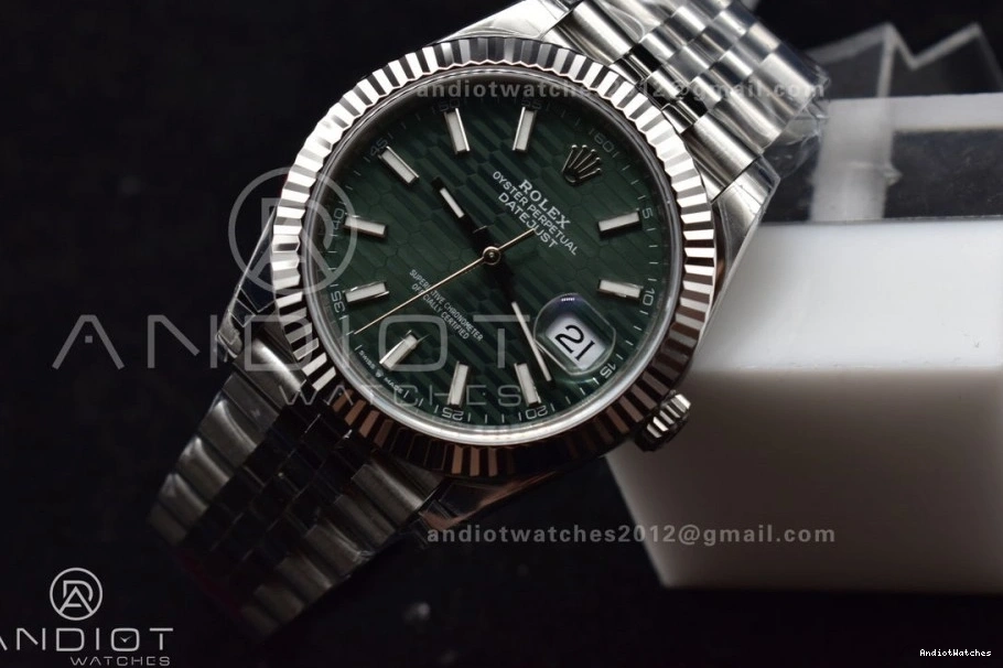 DateJust Edition VSF VS 126334 Bezel Best Textured on Green 1:1 Refined Fluted Dial 641 41 Bracelet Jubilee 904L Steel 1013